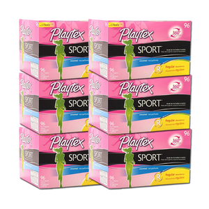 Playtex Regular Sport Tampons 6 Pack (96ct per pack)