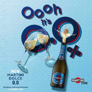 Martini - Dolce 0.0 (Alcohol Free) Italian Sparkling Wine 2 Pack (750ml per Bottle)